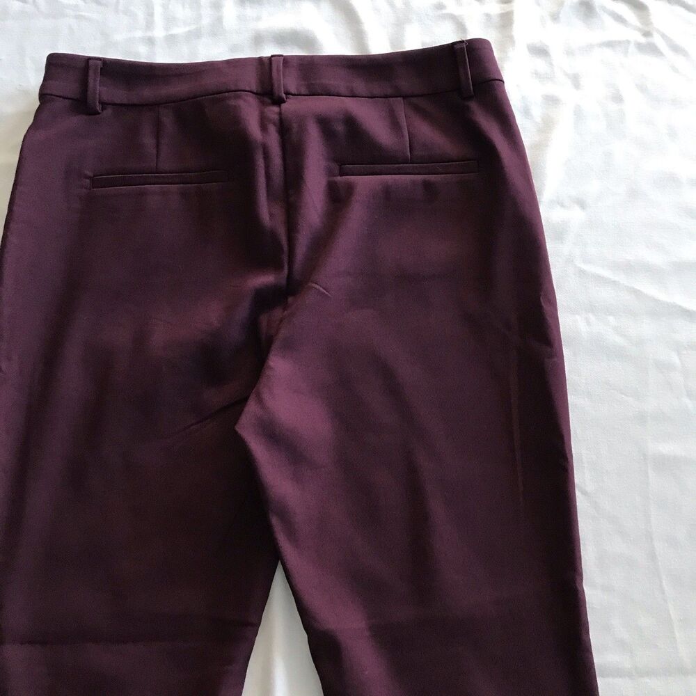 LOFT Purple Plum Sutton Skinny Stretch Cotton Career Dress Pants Womens 10 - Picture 5 of 10